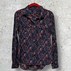 American Eagle Button Down Print Blouse. Size XS